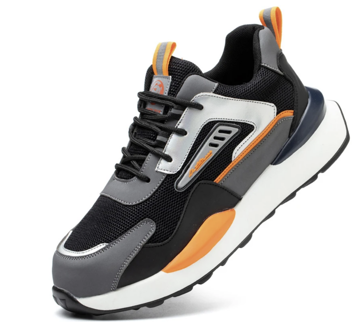 Vexford contrast trainers with orange accents
